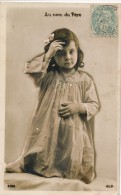 Série De 3 Cartes La Prière Jeune Fille Notre Père Carte-Photos 1906 - Other & Unclassified