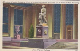 Indiana Fort Wayne Lincoln Statue In Plaza Of Lincoln National Life Insurance Home Office Building - Fort Wayne