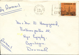 Canada Cover Sent To Denmark 7-12-1980 Single Franked - Covers & Documents