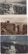 3 POSTCARDS - CASTLES SINCLAIR AND GIRNIEGOE WICK - CAITHNESS - HIGHLANDS - Caithness