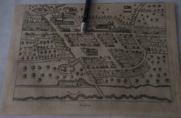 Izegem - Oude Kaart Uit Sanderus 1735 - Cartes Topographiques