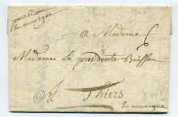 Lettre De PARIS  Pour Riom En Auvergne / Ecrite Le 28 Mrs 1747 / Taxe 6 Solsmanuscrite - 1701-1800: Precursors XVIII