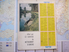 Calendrier 1972 Offert Par Le Service De Nettoiement D'Amiens - Grand Format : 1971-80