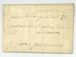 GUERRE DE LA SUCCESSION D’ESPAGNE – ARMEE DE BERWICK – Granvielle BARRAUX 1711 Montmelian - Army Postmarks (before 1900)