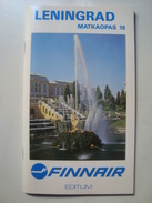 FINNAIR. LENINGRAD MATKAOPAS 10 - FINLAND, 1990. AIRLINES AIRWAYS. SAINT PETERSBURG. 64 PAGES. FINNISH TEXTS. - Horarios