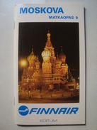 FINNAIR. MOSKOVA MATKAOPAS 9 - FINLAND, 1989. AIRLINES AIRWAYS. 64 PAGES. MOSCOW MOSCOU. FINNISH TEXTS. - Zeitpläne