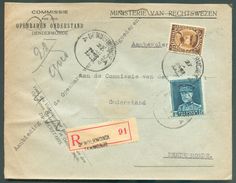 KEPI 75 Centimes Et 1Fr.75 Obl. Sc DENDERMONDE TERMONDE Sur Lettre Recommandée Du 27-X-1933 Vers La Ville  - 12021 - 1931-1934 Mütze (Képi)