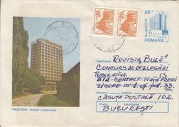 63332- TIMISOARA- CONTINENTAL HOTEL, TOURISM, COVER STATIONERY, 1995, ROMANIA - Hotel- & Gaststättengewerbe