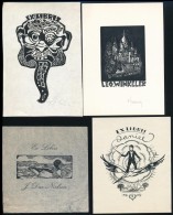 10 Db Külföldi, Nagyrészt Jelzett Ex Libris / 10 Mostyl Signed Ex Libris Bookplates. Different... - Otros & Sin Clasificación