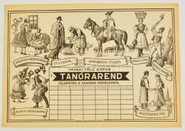 Cca 1930 Használatlan Pataki Féle Tanórarend. Magyar Népviseletek, Jelenetek A Magyar... - Sin Clasificación