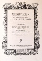 1912 Antiquitäten Aus Dem Besitz Der Herrn Louis Berghold, Danzig. Berlin, 1912, Rudolph Lepke's... - Unclassified