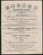 Cca 1890 Seltenhofer Frigyes TÅ±zoltószer Gyár Képes Reklámnyomtatvány 16 P.... - Sin Clasificación