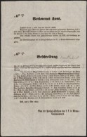 1850 Hirdetmény, Vonatbaleset Során Elveszett árukról / Announcement About Lost Goods... - Unclassified