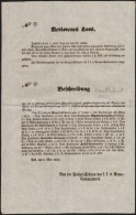 1850 Hirdetmény, Vonatbaleset Során Elveszett árukról / Announcement About Lost Goods... - Ohne Zuordnung