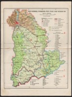 Cca 1930 Bács -Bodrog, Csongrád, Pest-Pilis-Solt-Kiskun VM. Térkép 1:800.000, Dr.... - Autres & Non Classés