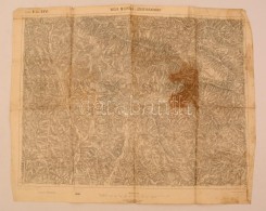 Cca 1905 Izbugyaradvány és Környéke Katonai Térkép 50x38 Cm - Sonstige & Ohne Zuordnung