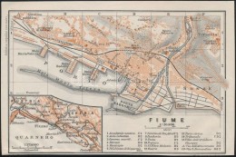 Cca 1910 Fiume KisméretÅ± Térkép / Small Plan Of Fiume 16x10 Cm - Other & Unclassified