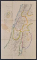 Cca 1880 Palesztina Térképe, Lépték Nélkül, G. J. Mainz, Vászonra... - Other & Unclassified