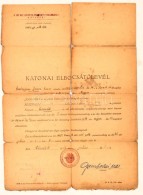 1944 Katonai Elbocsájtólevél Megviselt állapotban - Other & Unclassified