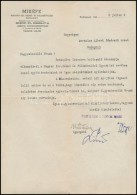 1948 Magyar Izraelita KézmÅ±- és FöldmÅ±velési Egyesület (MIKÉFE) Levele... - Otros & Sin Clasificación