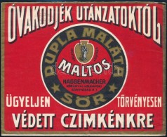 1915 Maltos Dupla MalátasÅ‘r Reklámboríték Dreher. / Beer Advertising 16x13 Cm - Publicidad