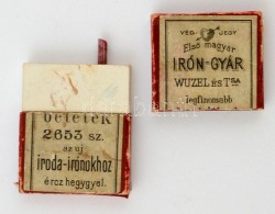 Cca 1910 ElsÅ‘ Magyar Irongyár Reklámos Dobozka. 4,5 X 7 Cm - Werbung