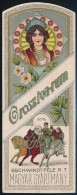 Cca 1910 Gschwindt Orosz Tea Rum. Litografált Italcímke / Cca 1910 Russian Tea  Rum Art Nouveau Litho... - Pubblicitari