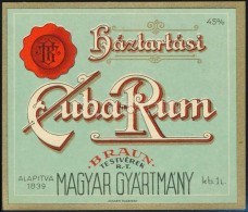 Cca 1930 Háztartási Cuba Rum, Braun Testvérek Rt., Posner, 9,5x11 Cm - Advertising