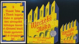 Cca 1938 Mecseki Itóka Italcímke, 3 Db, Unicum LikÅ‘rgyár, Geiger Kálmán, 5,5x4... - Pubblicitari