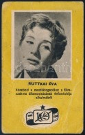 1959 Kártyanaptár Ruttkai Évával - Advertising
