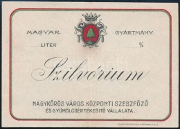Cca 1920 NagykÅ‘rösi Szilvórium Pálinkacímke - Publicidad