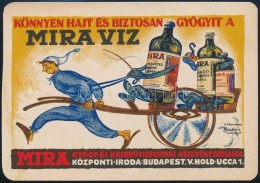 Cca 1920 Mira Víz. Gebhardt Jelzett Reklám Címkéje / 15x11 Cm Cm - Advertising
