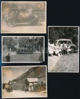 Cca 1920-1930 Automobilok, Közöttük Egy TÅ±zoltó Autó 4 Db Fotó 6x9 Cm... - Autres & Non Classés