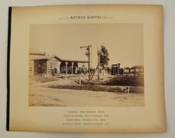 Cca 1890 Porochowaja, Vasútállomás, Vonat, Arthur Koppel, Kartonra Kasírozva,... - Other & Unclassified