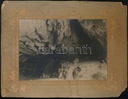 Cca 1900 Petrozsény, Boli Barlang, Kartonra Kasírozva, 13x18 Cm / Petrosani, Cave, 13x18 Cm - Other & Unclassified