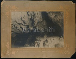 Cca 1900 Petrozsény, Boli Barlang, Kartonra Kasírozva, 13x18 Cm / Petrosani, Cave, 13x18 Cm - Otros & Sin Clasificación
