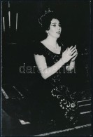 Ghena Dimitrova (1941-2005) Opera-énekesnÅ‘ Fotója, 13x8 Cm - Otros & Sin Clasificación