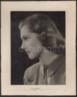 Cca 1930-1940 Angelo (1894-1974): NÅ‘i Portré, Jelzett Vintage Fotó, Kartonon, 23x17 Cm. - Other & Unclassified
