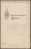 1911 ElÅ‘léptetési Okmány Dezseöffy Aurél Részére Lukács... - Other & Unclassified