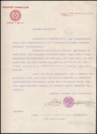 1928 A Budapesti Torna Club VezetÅ‘ségének BocsánatkérÅ‘ Levele Iszeni Iszer... - Non Classificati