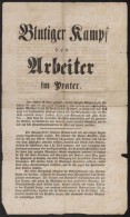 1848 Klaus, M: Blutiger Kampf Der Arbeiter Im Prater. Röplap A Práteri Csatáról, Egy... - Sin Clasificación