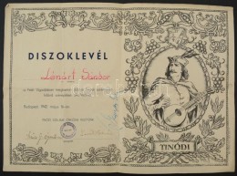 1942 Díszoklevél A Pesti Vigadóban Megrendezett ötszázadik Tinódi-esten... - Sin Clasificación