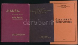 1934-1939 Galánta, A Hanza Szövetkezet Tagsági- üzletrész- és... - Sin Clasificación