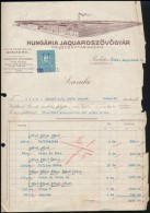 1929 Hungária JaquardszövÅ‘gyár Rt. Díszes Fejléces Számla,... - Non Classificati