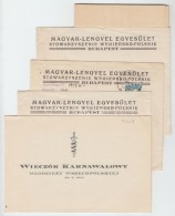 1927 A Magyar-Lengyel Egyesület Levelezése, 3 Db Boríték Levelekkel - Non Classificati