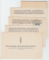 1927 A Magyar-Lengyel Egyesület Levelezése, 3 Db Boríték Levelekkel - Sin Clasificación