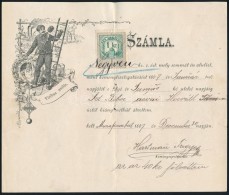 1897 Muraszombat Díszes KéményseprÅ‘ Számla / Chimneysweep Invoice - Sin Clasificación