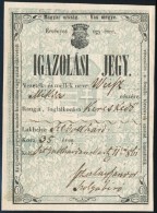 1861 Igazolási Jegy Szentgotthárdi KereskedÅ‘ Részére - Non Classificati