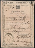 1857 Igazolási Jegy  Majorlaki (Mönchmaierhof/Marof) Részére - Non Classés