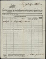 1856 DDSG Fuvarlevél / Bill Of Lading Pest-Dunavecse - Sin Clasificación